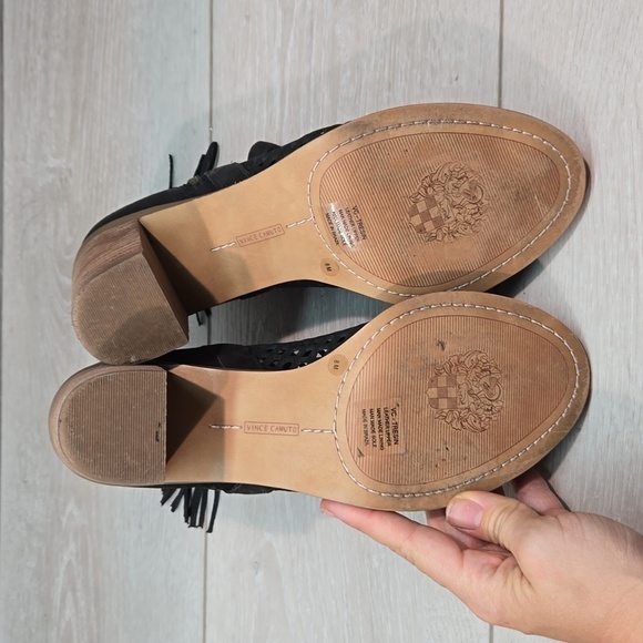 Vince Camuto Women Tresin Leather Ankle Open Toe Heels shoes sz 8M - Picture 9 of 10